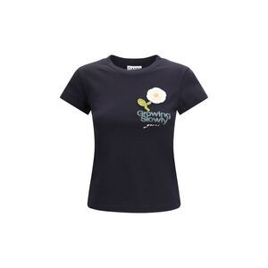 Ganni Women Embroidered T-Shirt